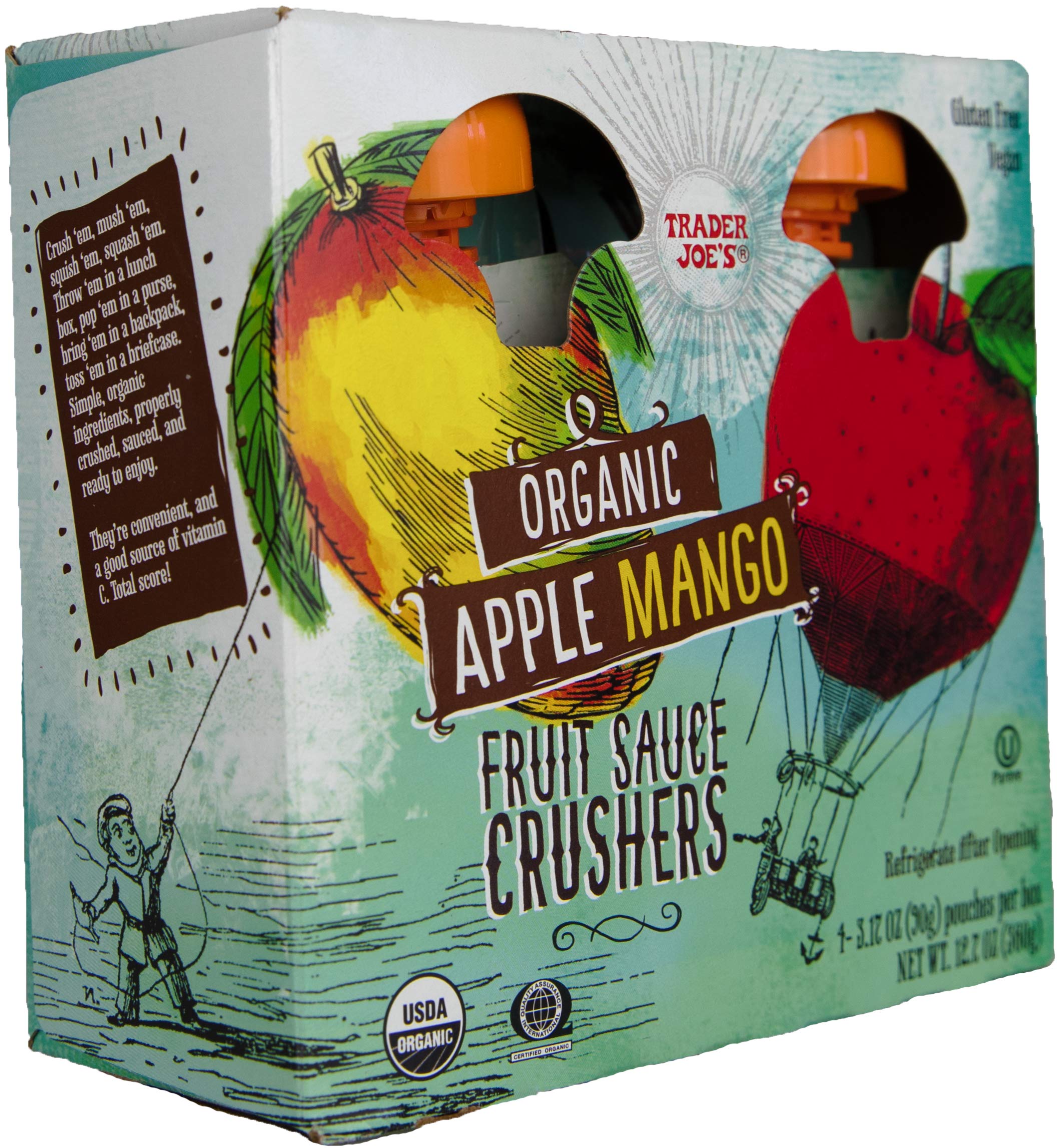 Amazon.com: Trader Joe's Organic Apple Mango Fruit Sauce Crushers